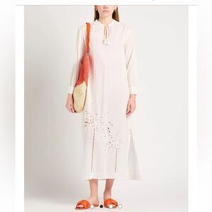 HARTFORD long white Cotton dress NWT